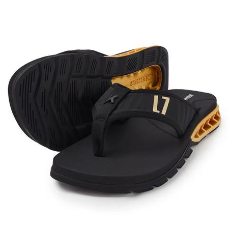 Chinelo Kenner Rakka Elite L7 Masculino - Preto e Dourado Imagem de Chinelo Kenner Rakka Elite L7 Masculino - Preto e Dourado
