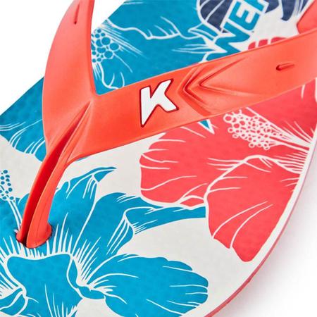 Chinelo Kenner Summer Hibisco Masculino - Vermelho e Azul Imagem de Chinelo Kenner Summer Hibisco Masculino - Vermelho e Azul