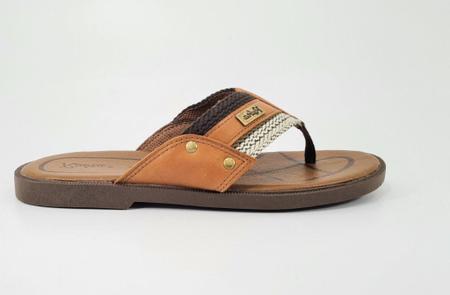 Chinelo Masculino Couro Natural Numeração Especial 3108 - rubra Imagem de Chinelo Masculino Couro Natural Numeração Especial 3108