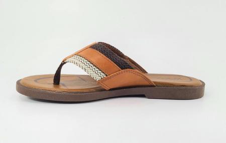 Chinelo Masculino Couro Natural Numeração Especial 3108 - rubra Imagem de Chinelo Masculino Couro Natural Numeração Especial 3108