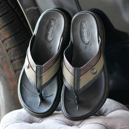 Chinelo Masculino Itapu De Dedo Em Couro Leve e Confort vel 1223