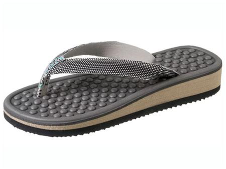 Chinelo Massageador Anabela Ortop dico Grafite Mundoflex