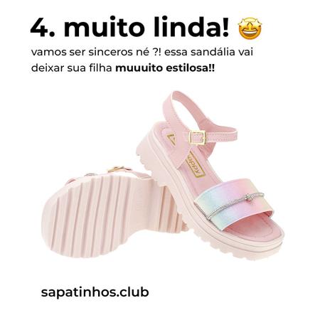 Imagem de Chinelo Sandália Infantil Menina - KIT 2 PARES Tam 28 ao 34