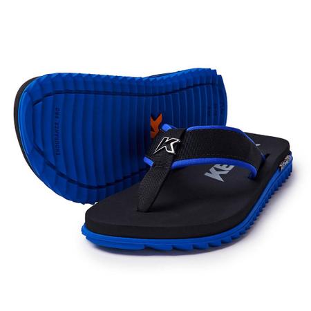 Imagem de Chinelo Sandalia Kenner Kivah Cushy Novo Modelo Preto Azul