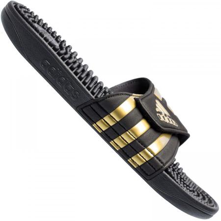 Chinelo Slide Adidas Adissage Masculino Preto e Dourado