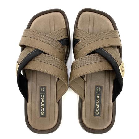 Chinelo slide cartago mali tira larga tran ada colors masculino