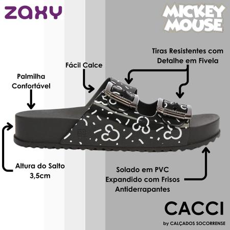 Chinelo Slide Feminino Joy Mickey Partner Zaxy 18262 Imagem de Chinelo Slide Feminino Joy Mickey Partner Zaxy 18262