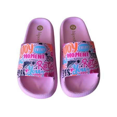 Imagem de Chinelo Slide Infantil Hiperflex Rosa/Meia HF-03XIN