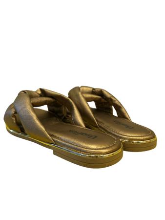 Imagem de Chinelo Usaflex Em Couro Cor Bronze AE5811