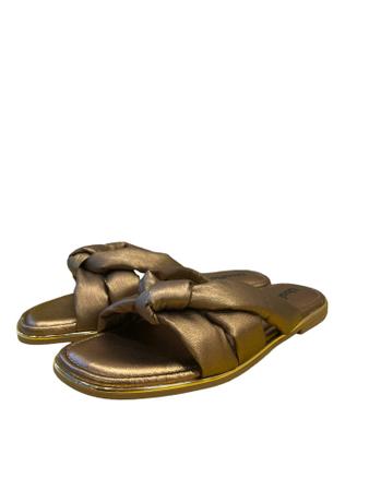 Imagem de Chinelo Usaflex Em Couro Cor Bronze AE5811