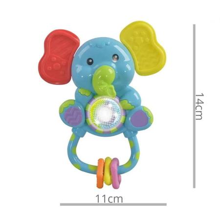 Imagem de Chocalho brinquedo mordedor divertido musical elefante