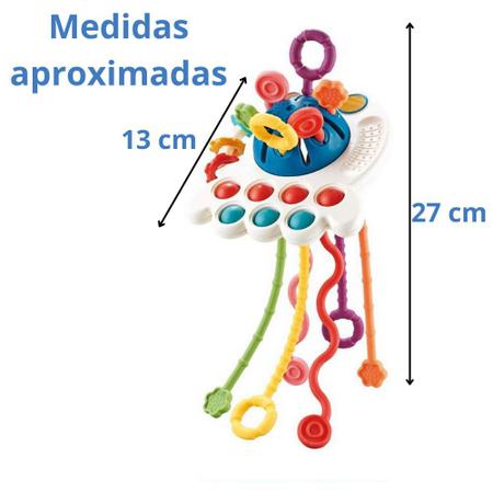 Imagem de Chocalho Educativo Multi Sensorial Bebe Atividades Montessori Estimula Sentidos Coordenação Menino Menina