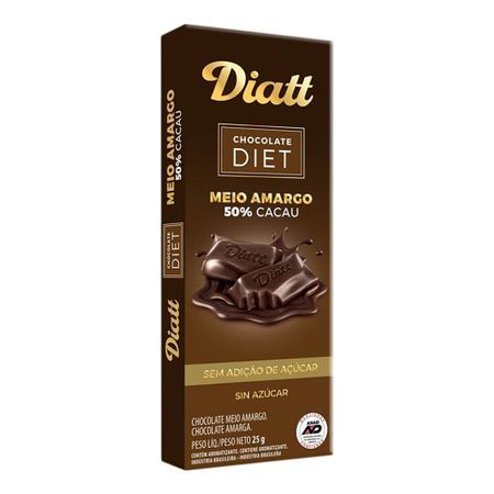 Imagem de Chocolate Diatt Meio Amargo 50% Cacau Diet 25g