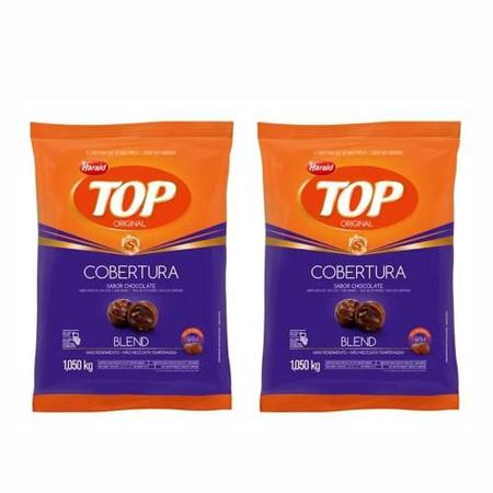 Imagem de Chocolate gotas cobertura top blend harald 1kg (2 pacotes)