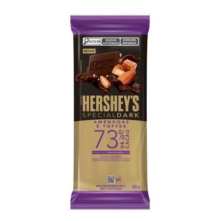 Imagem de Chocolate Hershey's Special Dark Amêndoas e Toffee 73% de Cacau 80g