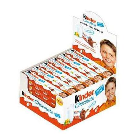 Chocolate Kinder Ao Leite C/24un 12,5gr - Ferrero Imagem de Chocolate Kinder Ao Leite C/24un 12,5gr - Ferrero