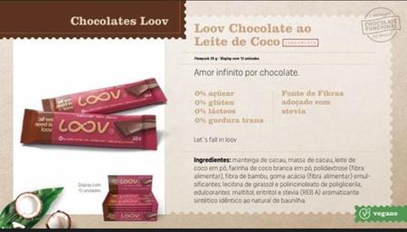 Imagem de Chocolate Loov Ao Leite De Coco Chocolife Com 12 Unidades