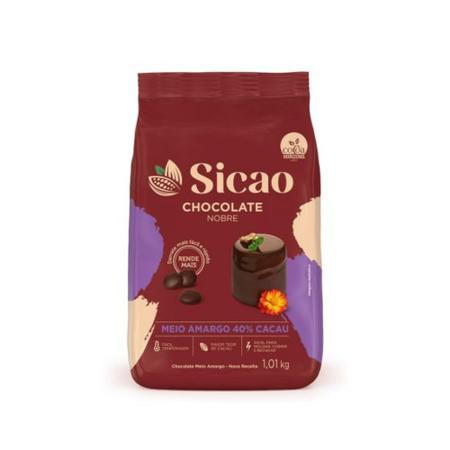 Imagem de Chocolate Nobre Gotas Meio Amargo 1.01kg - Sicao