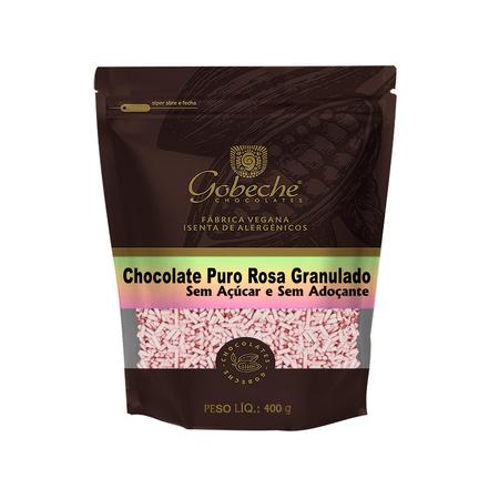 Imagem de Chocolate Puro Rosa Granulado Sem adição de Açúcar e Adoçante - 400g