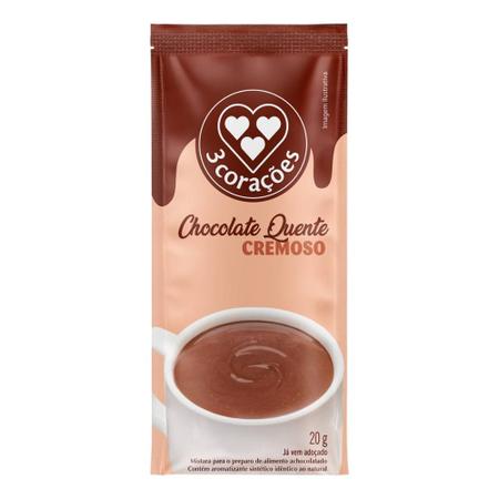 Imagem de Chocolate Quente 3 Corações Cremoso em Pó Sachê 20g