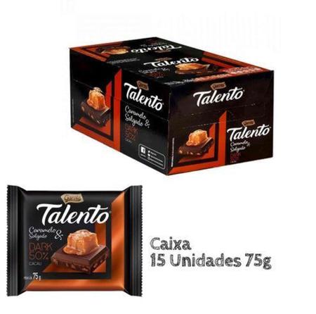 Imagem de Chocolate talento dark 50% cacau sabor caramelo  75g 15 unidades - garoto - NESTLE BRASIL LTDA