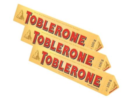 Imagem de Chocolate Toblerone Nougat de Mel e Amêndoas 100g - 3 Unid