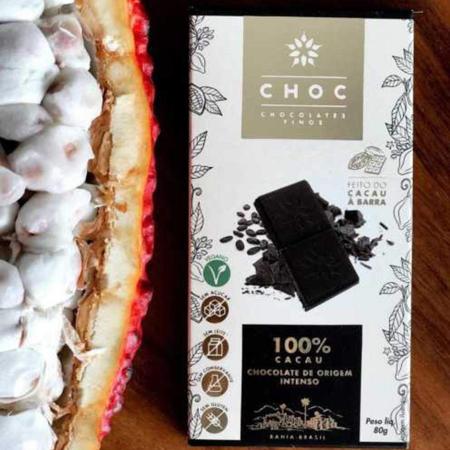 Imagem de Chocolate Zero Açúcar 100% Cacau Choc Chocolates Finos  80g