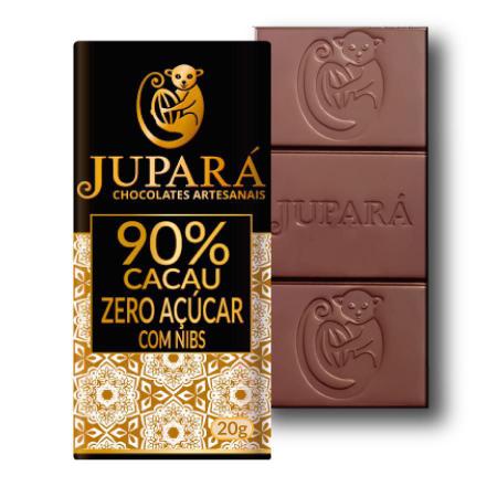 Imagem de Chocolates Jupará 90% Cacau - Sem Açúcar Com Nibs 42 Un