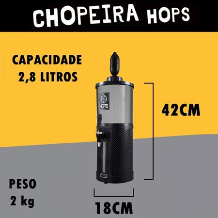 Imagem de Chopeira Cervejeira Portátil 2,8 Litros Torre Chopp Refrigerada A Gelo