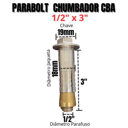 Imagem de Chumbador  Parabolt CBA com Jaqueta 1/2 X 3" Concreto 05 Pçs