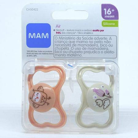 Chupeta Air Laranja (+16 meses) Embalagem Dupla - Mam Imagem de Chupeta Air Laranja (+16 meses) Embalagem Dupla - Mam