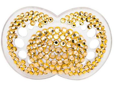 Imagem de Chupeta Cristais Swarovski Dourado