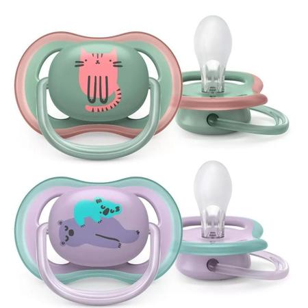 Imagem de Chupeta Ultra Air 6-18M Gatinha - Urso Com 2 Philips Avent