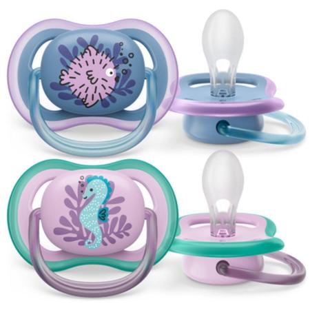 Chupeta Ultra Air Peixe/Cavalo Marinho 6-18M - Philips Avent Imagem de Chupeta Ultra Air Peixe/Cavalo Marinho 6-18M - Philips Avent