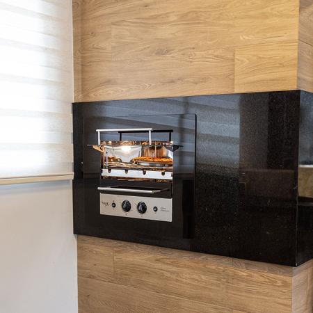 Churrasqueira a Gás GLP Parede para Apartamento Gourmet Rotativa Embutir 48 x 52 cm Inox - Hope - Churrasqueira a Gás - Magazine Luiza