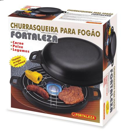 Imagem de Churrasqueira para Fogão Grill Antiaderente 30 cm Fortaleza