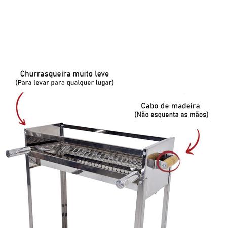 Imagem de Churrasqueira Portátil com Rodas Grelha Moeda Issi Grill