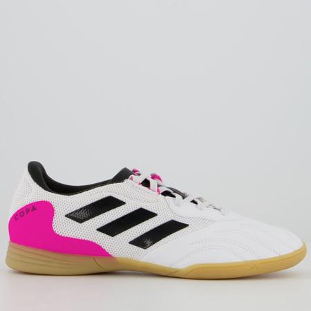 Chuteira adidas store rosa e branca