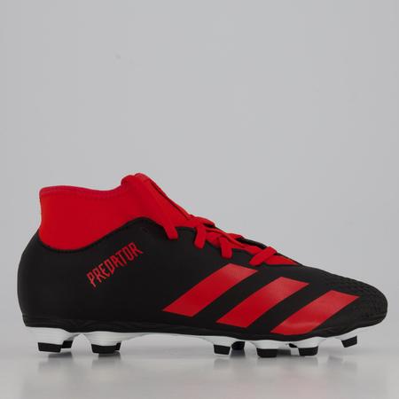 Chuteira adidas preta com vermelho 2025