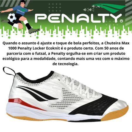 Chuteira Futsal Penalty Max 1000 Locker Ecoknit - Masculina em Promoção