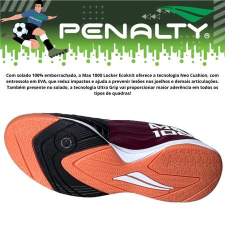 Chuteira Futsal Penalty Max 1000 Locker Ecoknit - Masculina em Promoção
