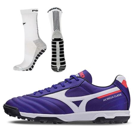 Imagem de Chuteira Society Mizuno Morelia Classic + Meia Antiderrapante