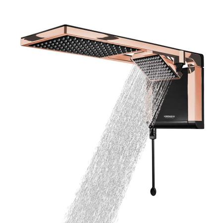 Imagem de Chuveiro Ducha Luxo Top da Lorenzetti Rose Gold Acqua Ultra Duo 220v 7800w