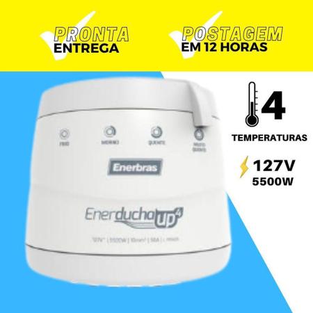 Chuveiro com Conexão Hidráulica Azul 110V - ENERBRAS-PRATIK3AZ