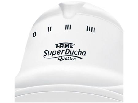 Imagem de Chuveiro Elétrico Fame Super Ducha Quattro 110V  - 5400W Branco Multitemperatura com Chuveirinho