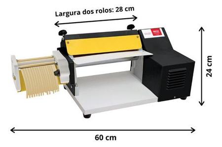 Imagem de Cilindro Laminador Elétrico Preto + Kit Fechador De Pastel