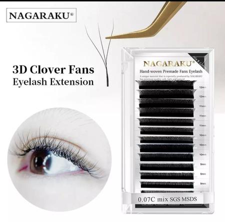 Cílios 4D CLOVER Shape Black Curvatura L - Up Beauty