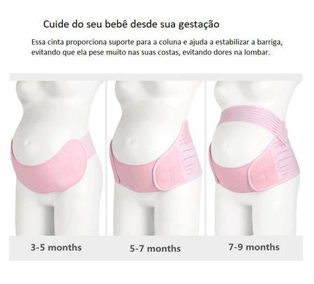 Imagem de Cinta Abdominal para Gestantes Faixa de Sustentação Apoio Barriga para Grávidas