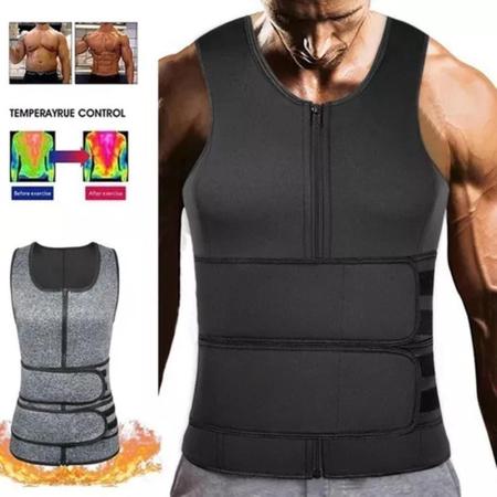 Imagem de Cinta Colete Camisa Sauna Shaper Emagrecimento Postura Queima Barriga Corporal