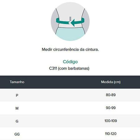 Cinta Abdominal 25cm Com Barbatana - Chantal Quadril